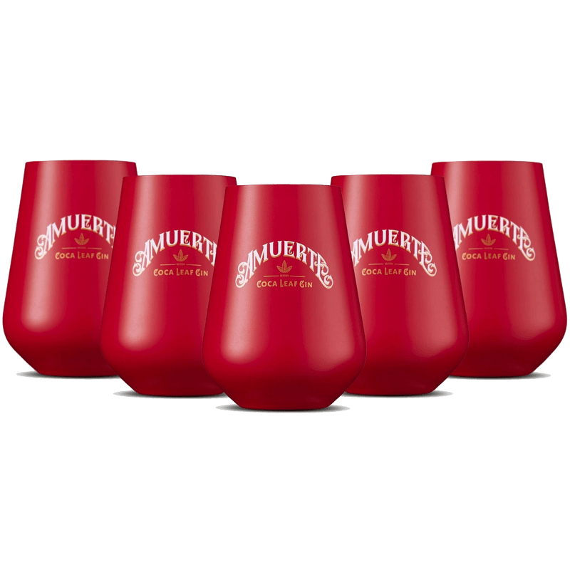 6x GLASS AMUERTE RED